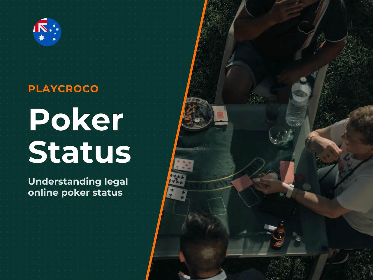 What "legal" usually means for poker in Australia. In practical terms, "legal" in the Australian context means that no company can lawfully operate a real money online poker room within the country or