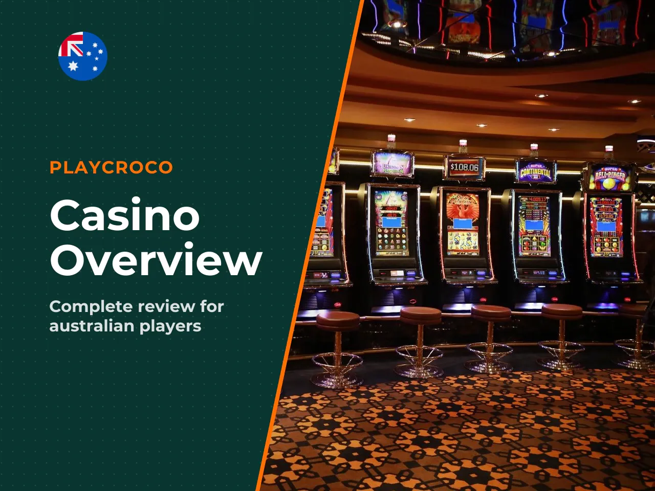 PlayCroco Casino Australia: Features for Australian and Aussie Players. PlayCroco's marketing is tailored specifically to the Australian market. All bonuses are denominated in Australian dollars, with