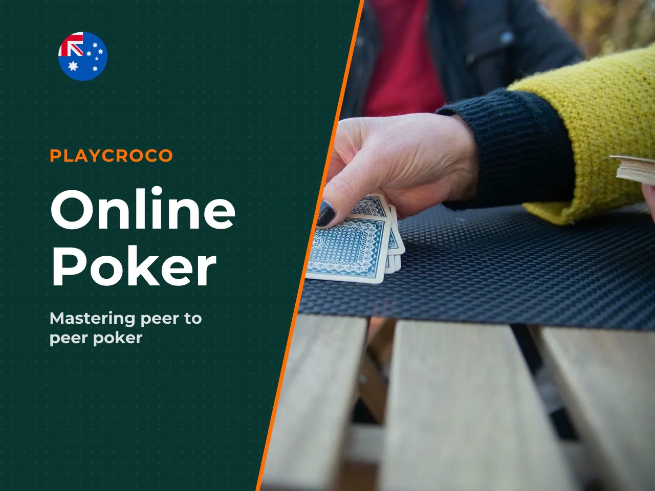 What online poker means for players in Australia. Online poker is a digital format for peer-to-peer card games. You play against other people, not against a house edge. For players in Australia, that 